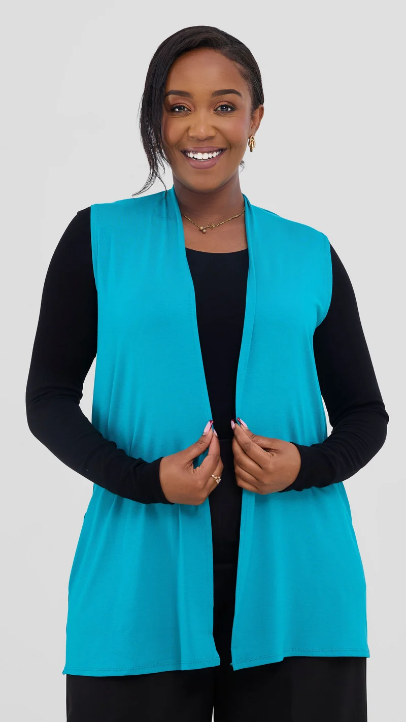 Vivo Everyday Sleeveless Waterfall in Jersey - Sea Green
