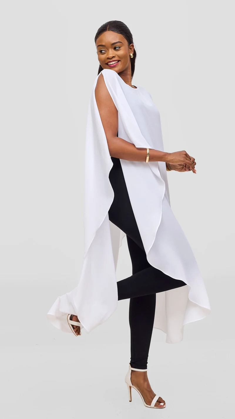Vivo Liora Scalloped Maxi Top - White