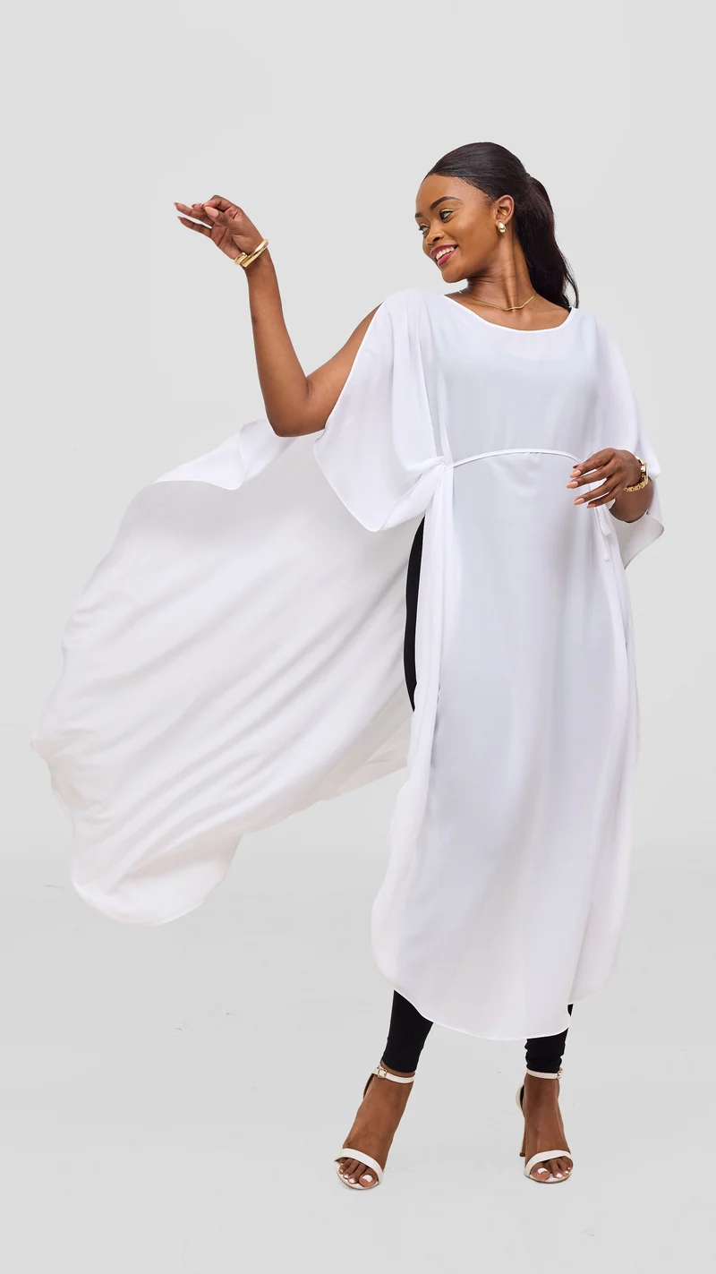 Vivo Liora Scalloped Maxi Top - White