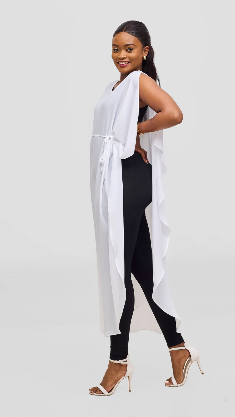Vivo Liora Scalloped Maxi Top - White