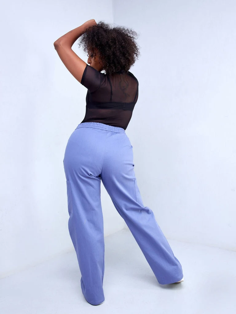 Zoya Nia Wide Cargo Pants - Lilac