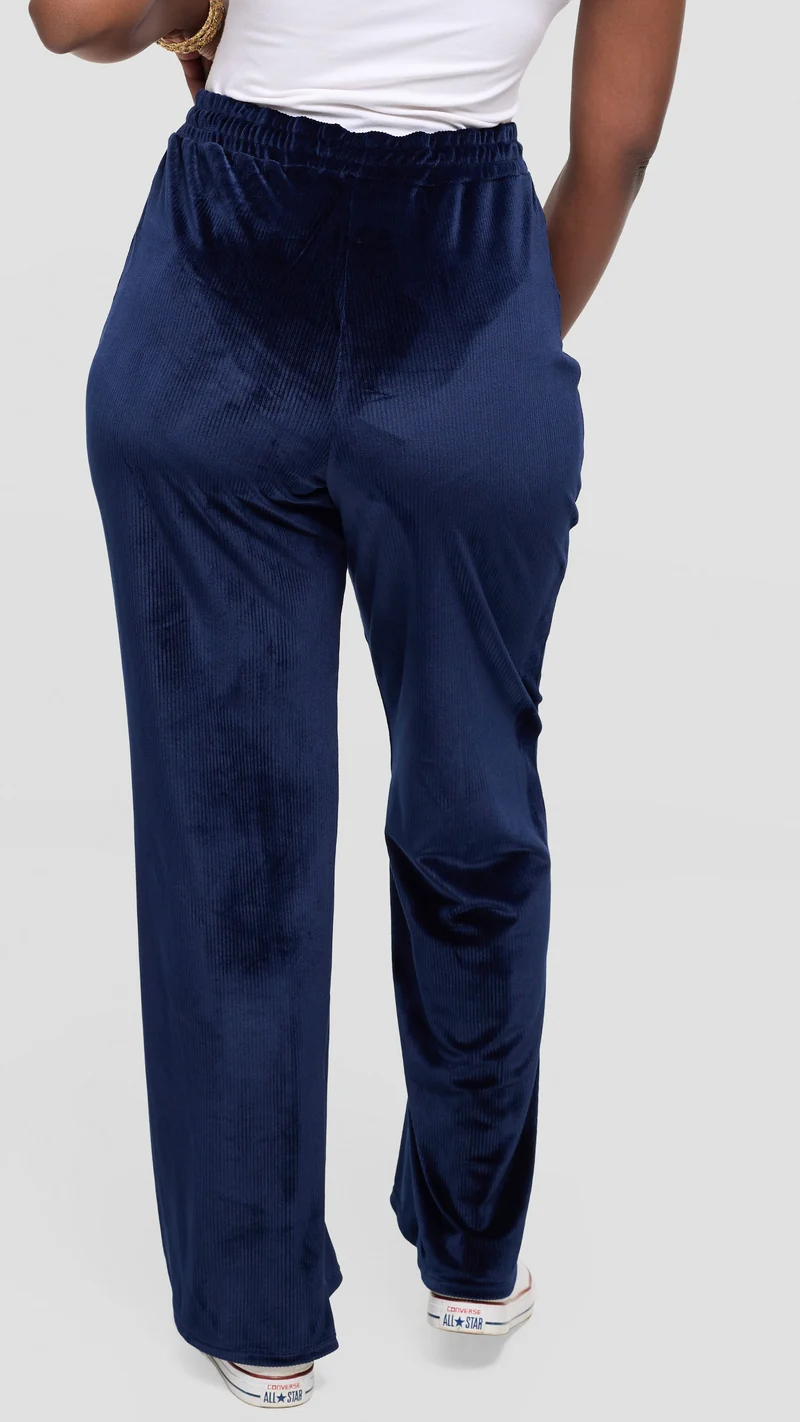Vivo Studio Drawstring Pants in Velvet - Navy