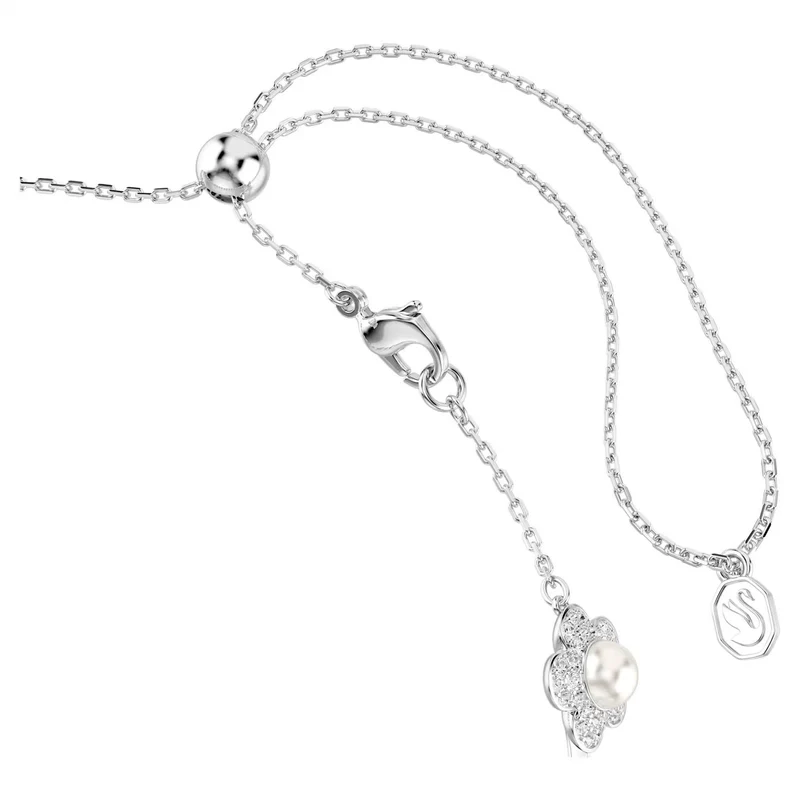 Swarovski Halsband Unisex Ariana Grande x Swarovski Kristallperle Rundschliff Weiß Rhodiniert 5751250