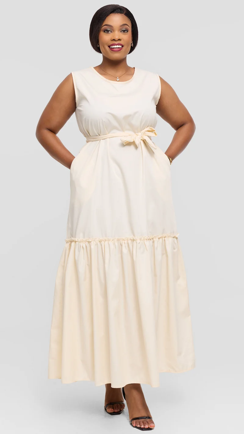 Lizola Tori Maxi Dress - Cream White