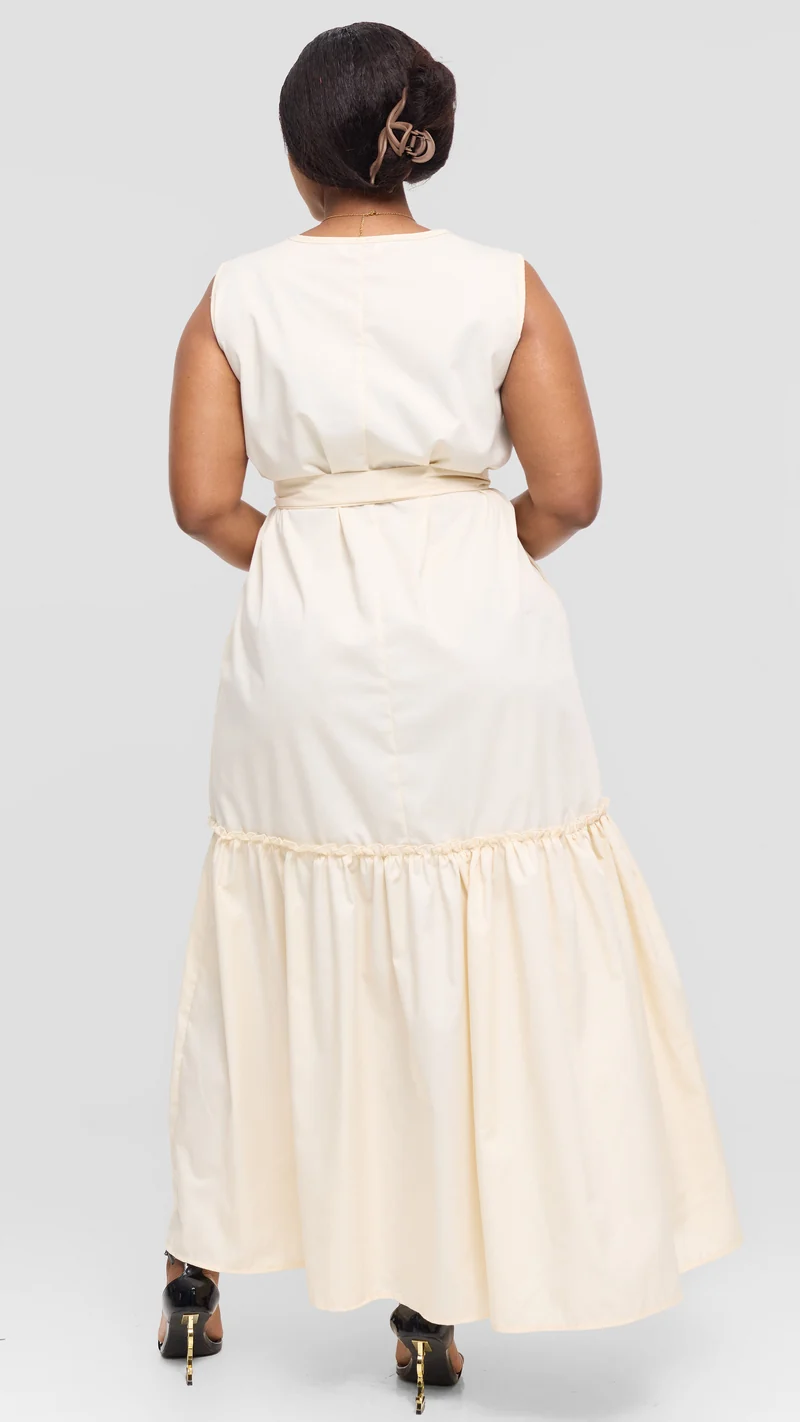 Lizola Tori Maxi Dress - Cream White