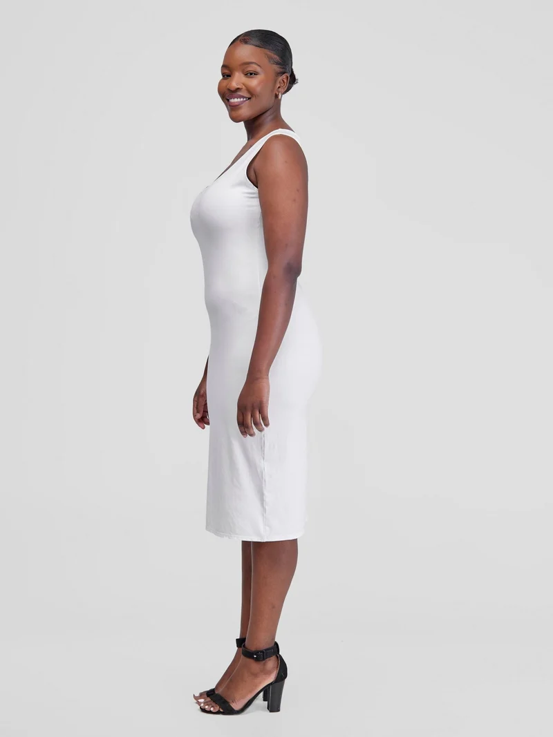 Vivo Basic Bodycon Dress - Off White