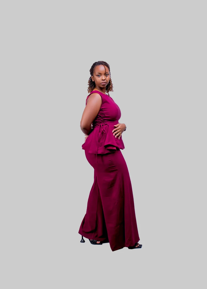 Phyls Collections Nala Pallazo Set - Maroon