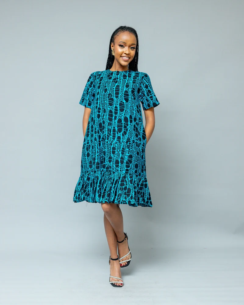 Afriwia Malkia Shift Dress - Green