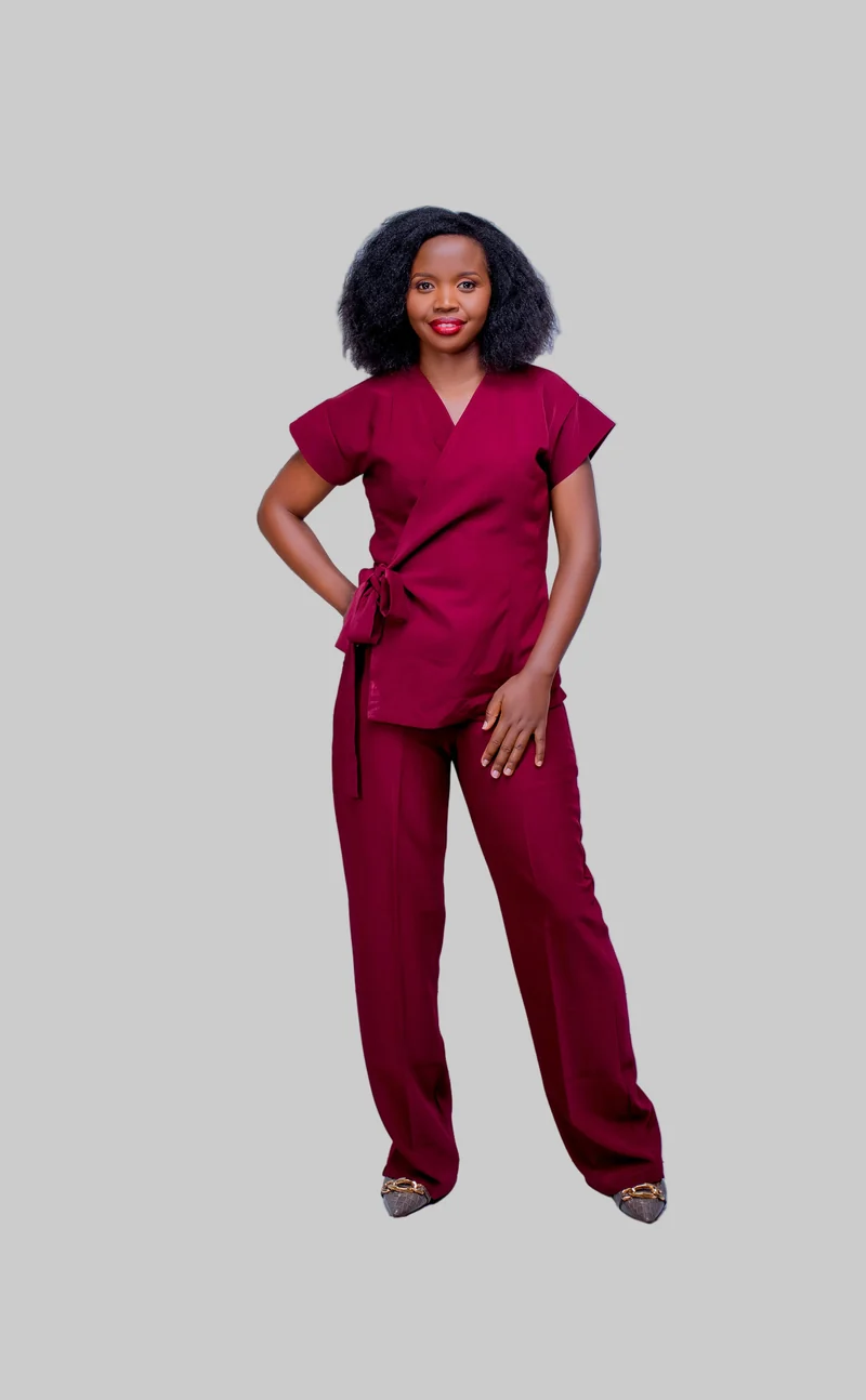 Phyls Collections Nuru Pallazo Set - Maroon