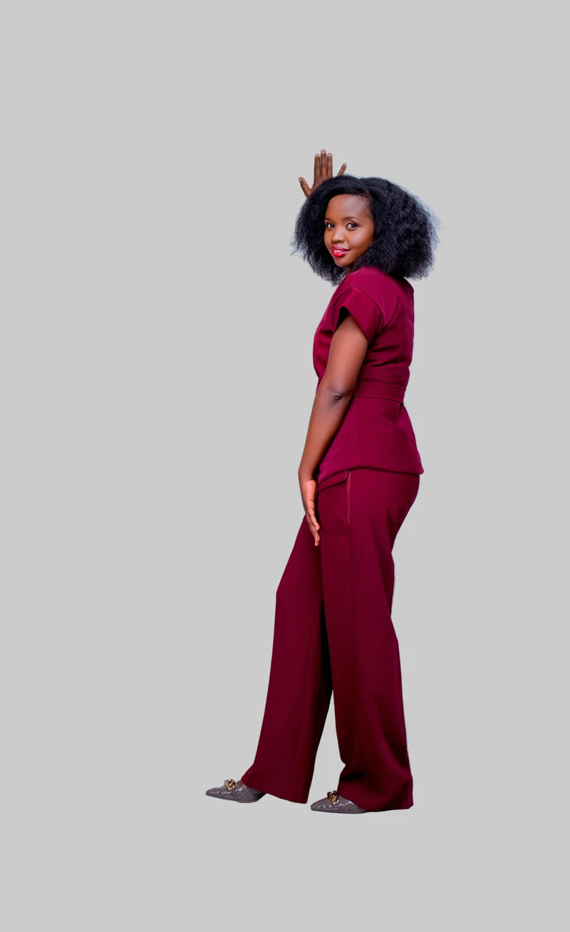 Phyls Collections Nuru Pallazo Set - Maroon