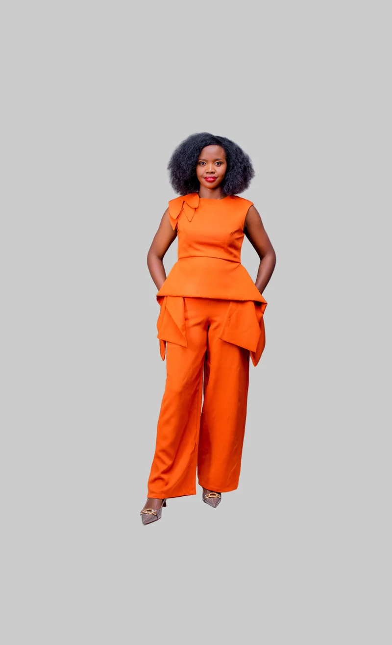 Phyls Collections Kendi Pallazo Set - Orange