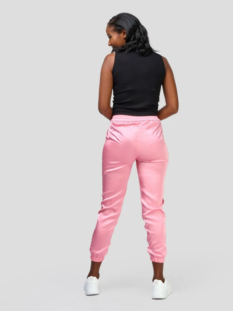 Vivo Nimali Satin Joggers - Pink