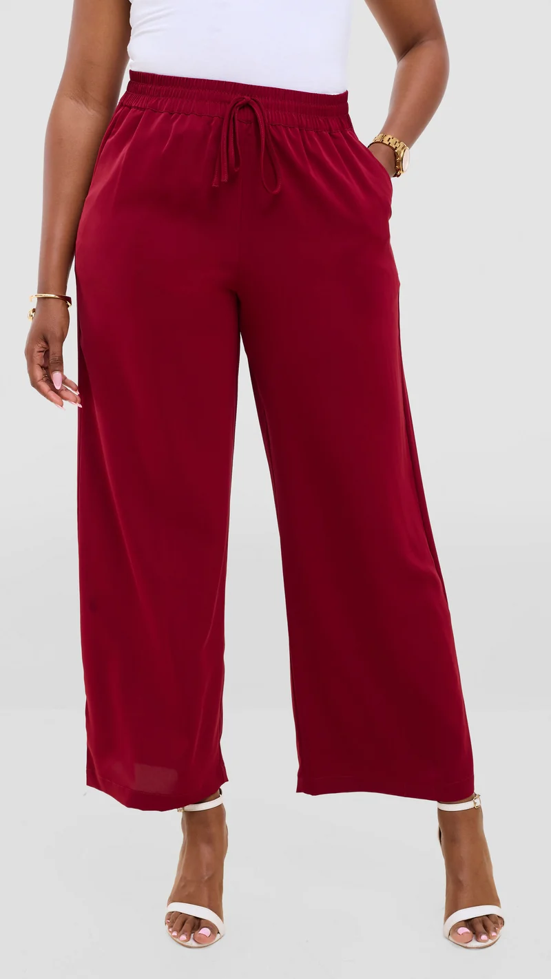 Vivo Wastani Drawstring Pants - Maroon