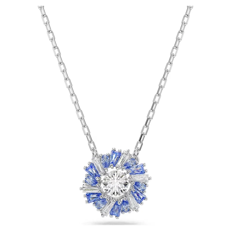 Swarovski Halskette Damen Idyllia Blume blau rhodiniert 5680013