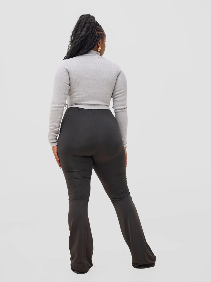 Zoya Sadira Ribbed Top - Light Grey