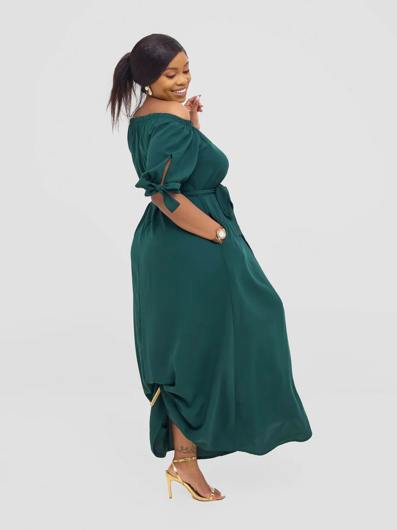 Salok Wear Dabby Offshoulder Dress - Green