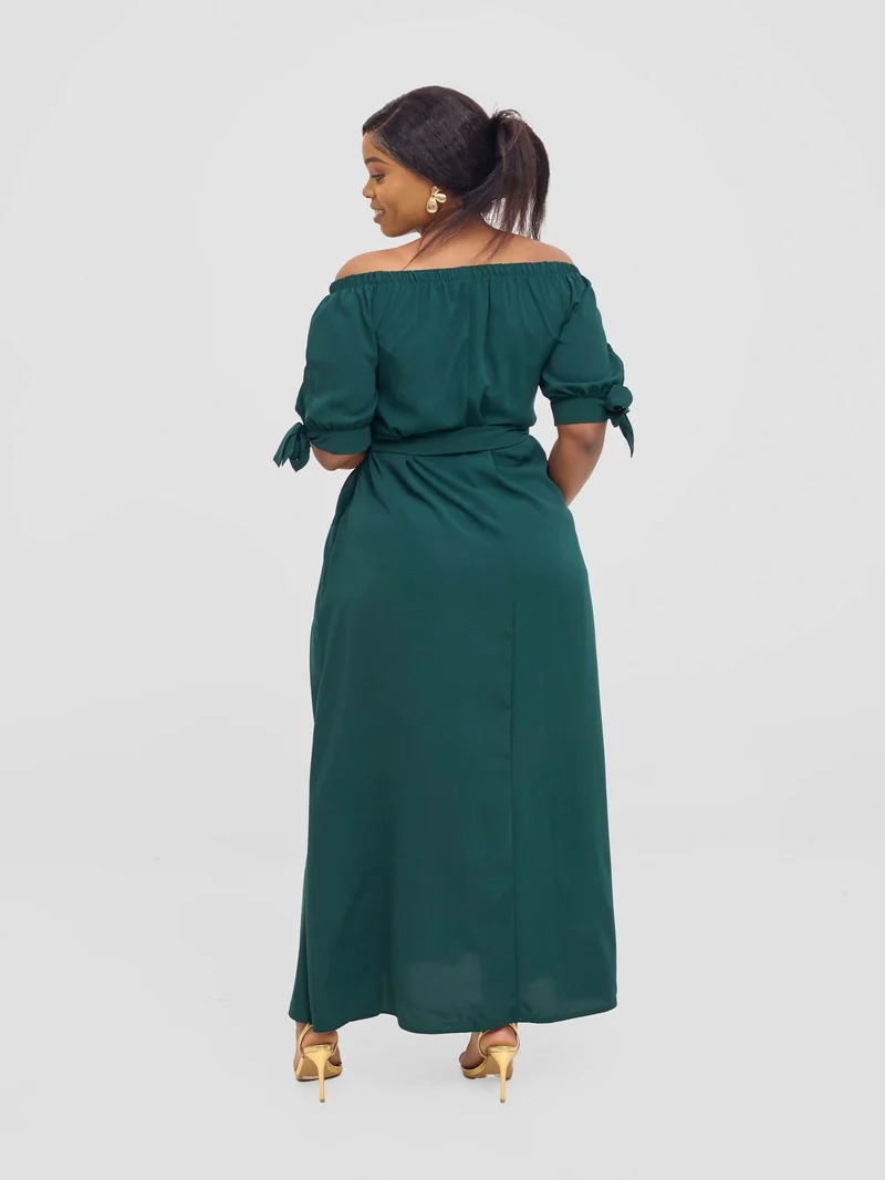 Salok Wear Dabby Offshoulder Dress - Green