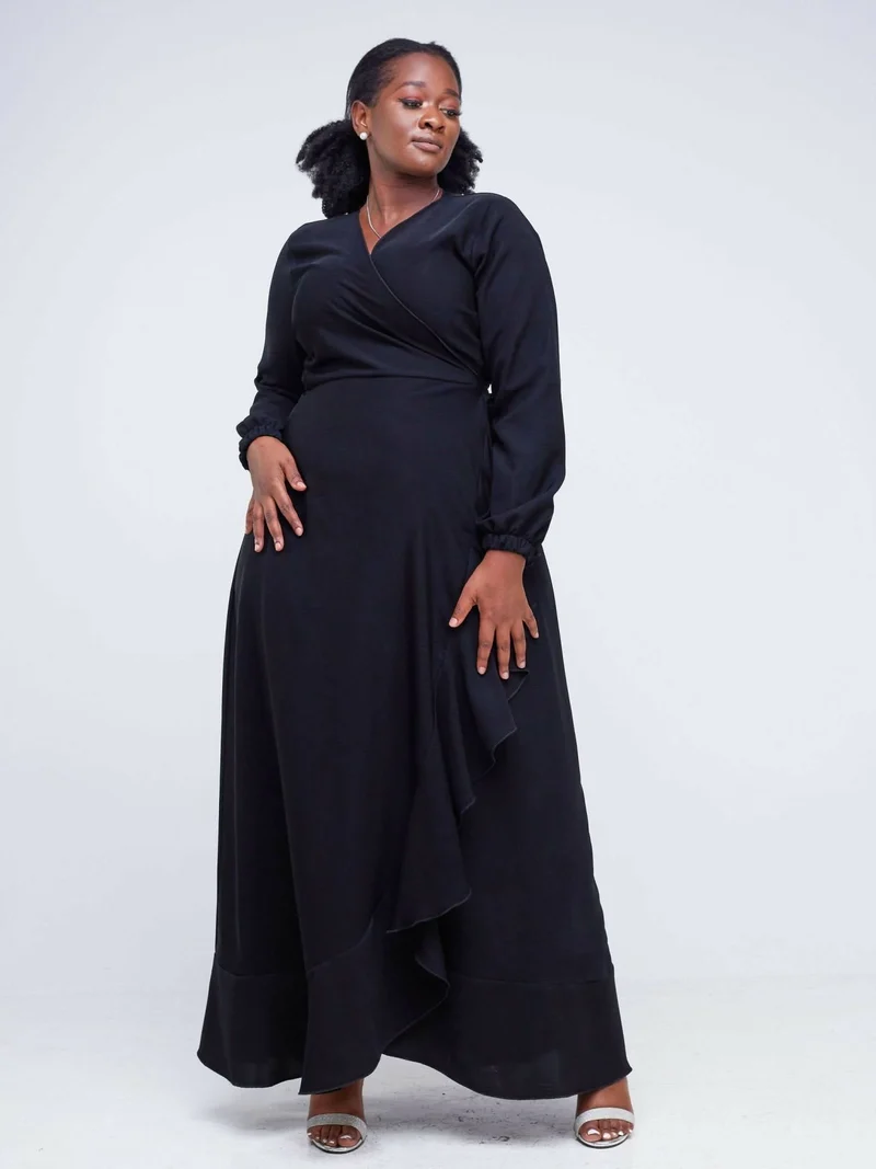 Salok Havilah Kira Wrap Dress - Black