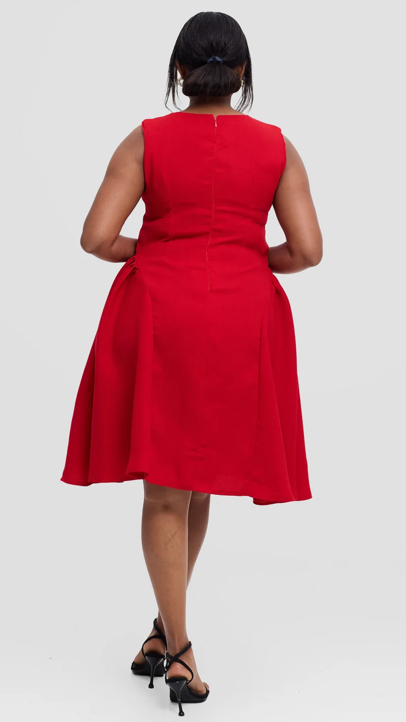 Hawi Sartoial Furaha Dress - Red