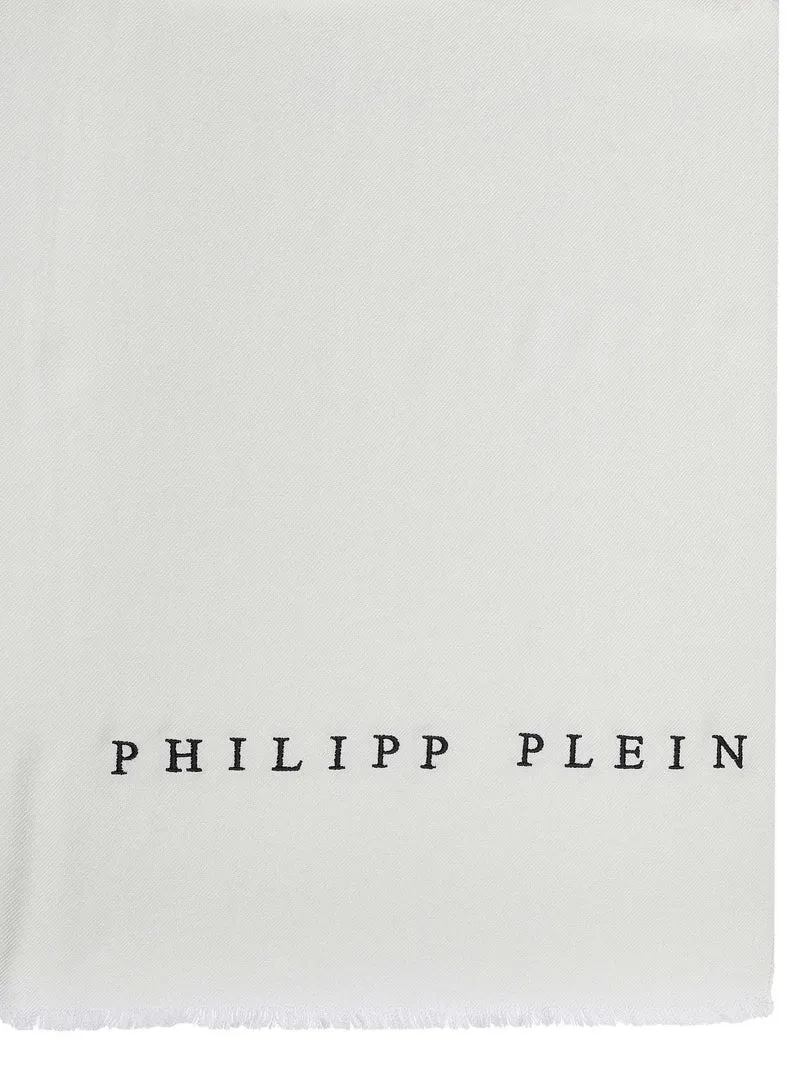 Philipp Plein Schal Halstuch Stola mit gesticktem Logo