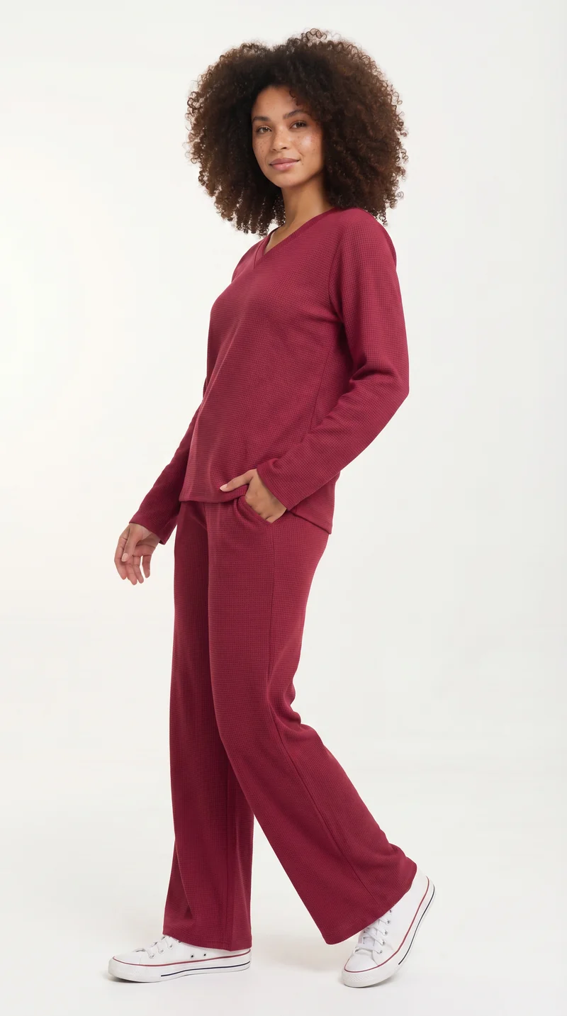 Shiv Shikie X Safari Drawstring Pants in Rib - Mulberry