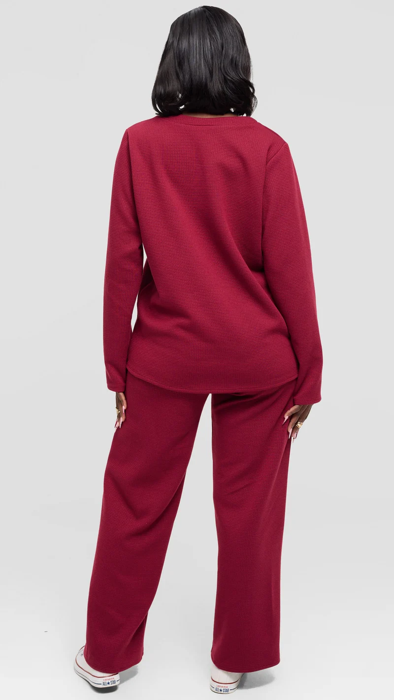 Shiv Shikie X Safari Drawstring Pants in Rib - Mulberry