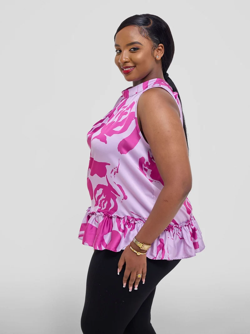 Vivo Kelemi 4.0 Sleeveless Top - Lilac / Magenta Nashe Print