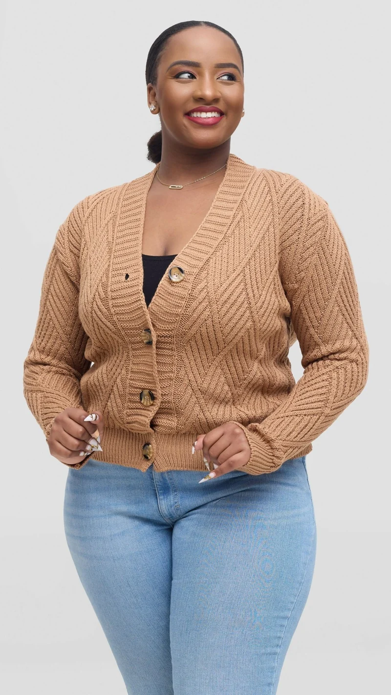 The Fashion Frenzy Button Cardigan Sweater - Brown
