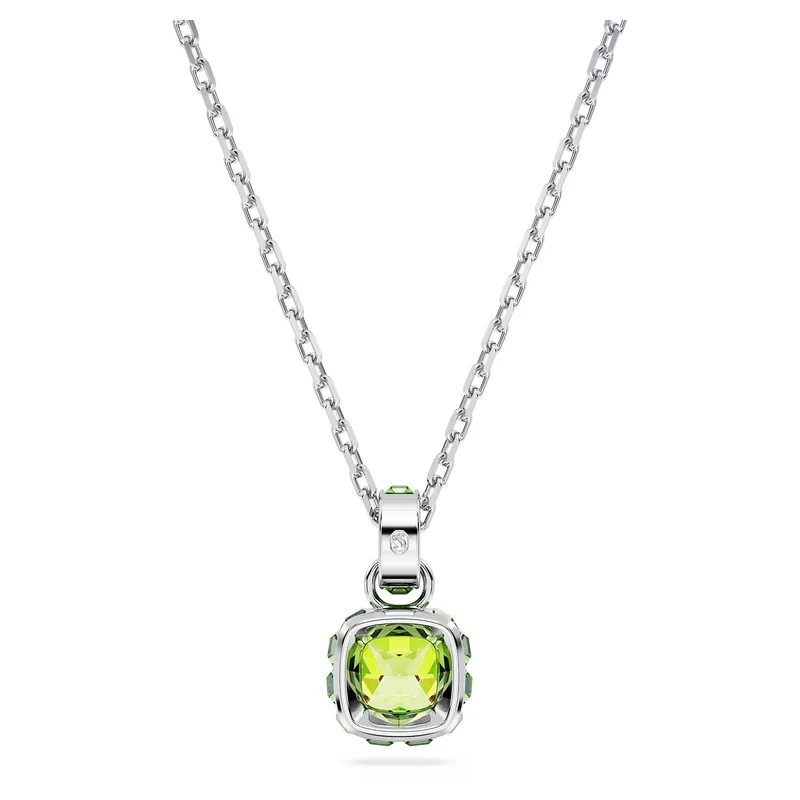 Swarovski Kette mit Anhänger Birthstone August Kissenschliff Grün 5651706