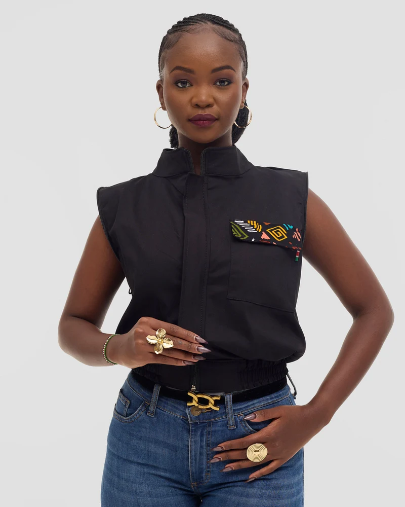 Home of Calor Ladies Convertible Bomber Jacket - Black