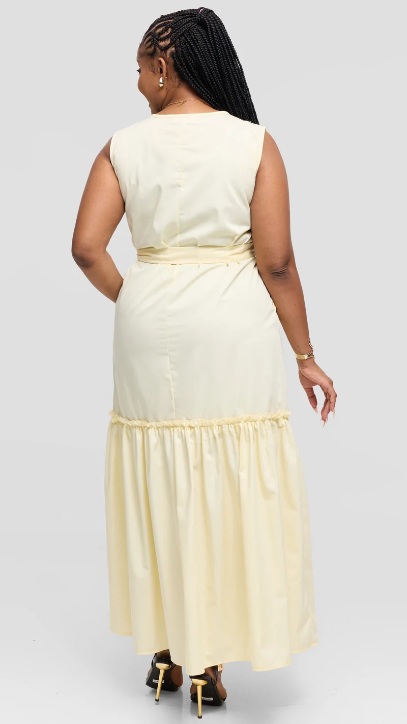 Lizola Tiana Maxi Dress - Cream Yellow