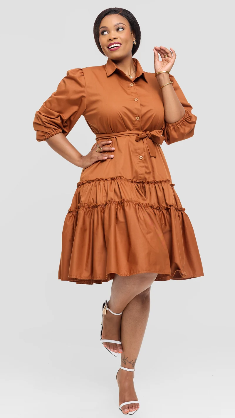 Lizola Sofia Shirt Dress - Brown