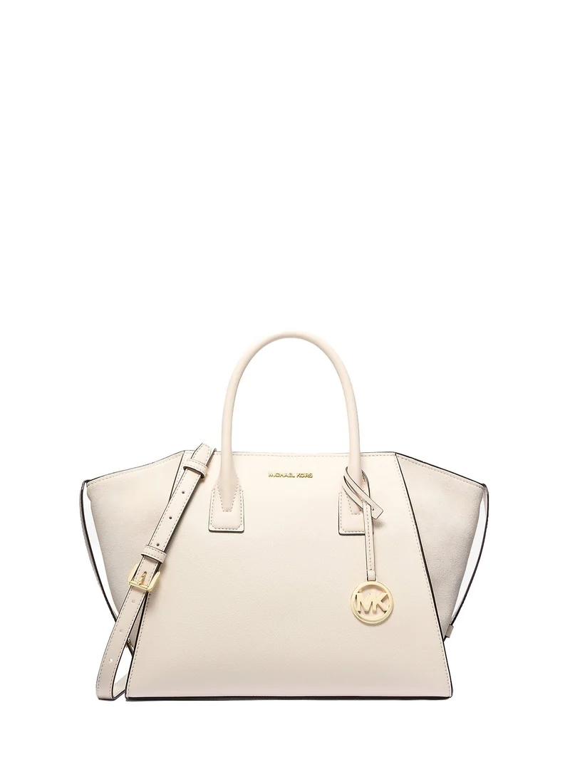 Michael Kors Handtasche Damen Avril Large Leather and Suede Satchel LT CREAM 35F4G4VS3L