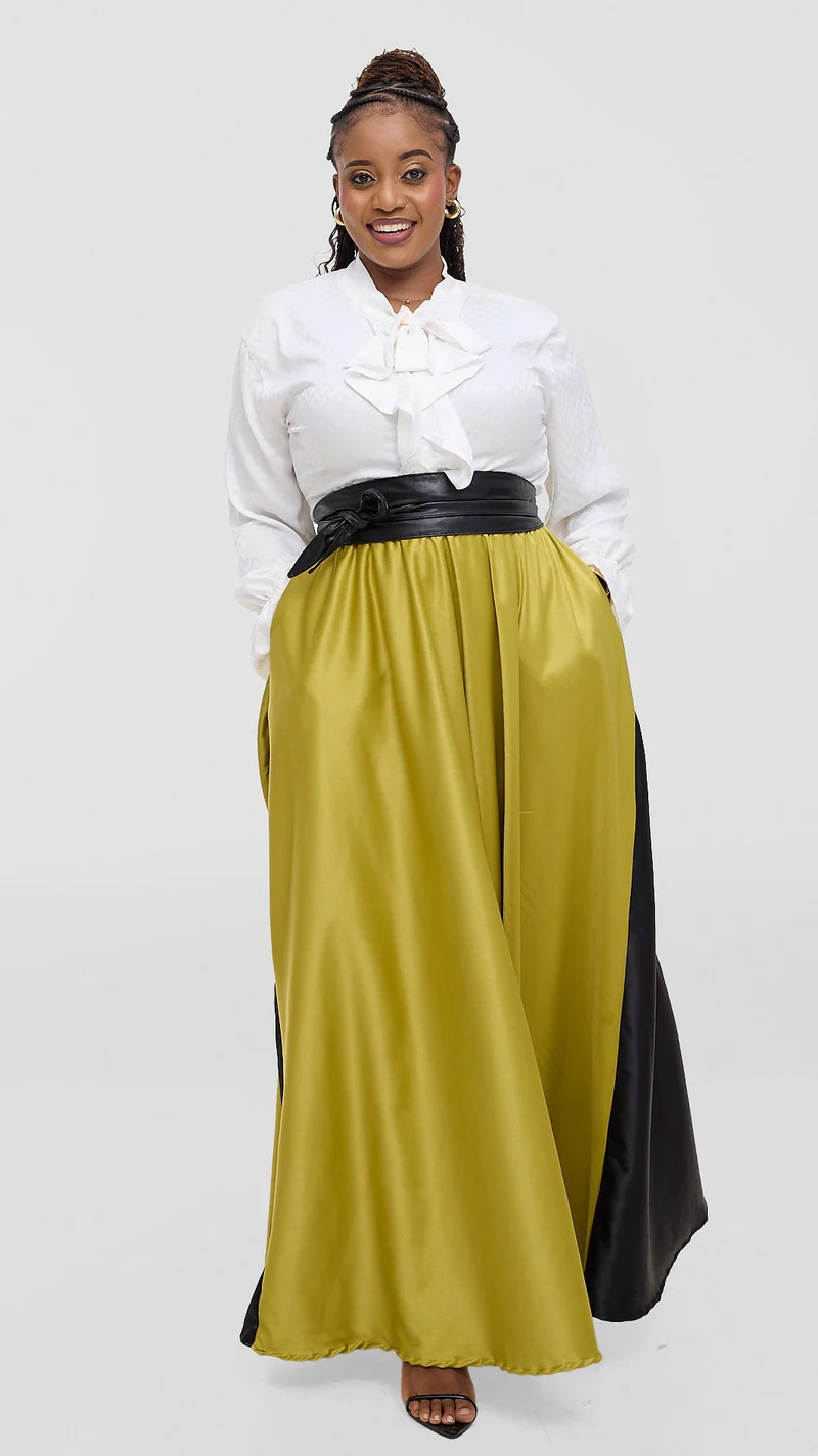 Silk House Collection Camilla Maxi Skirt - Green