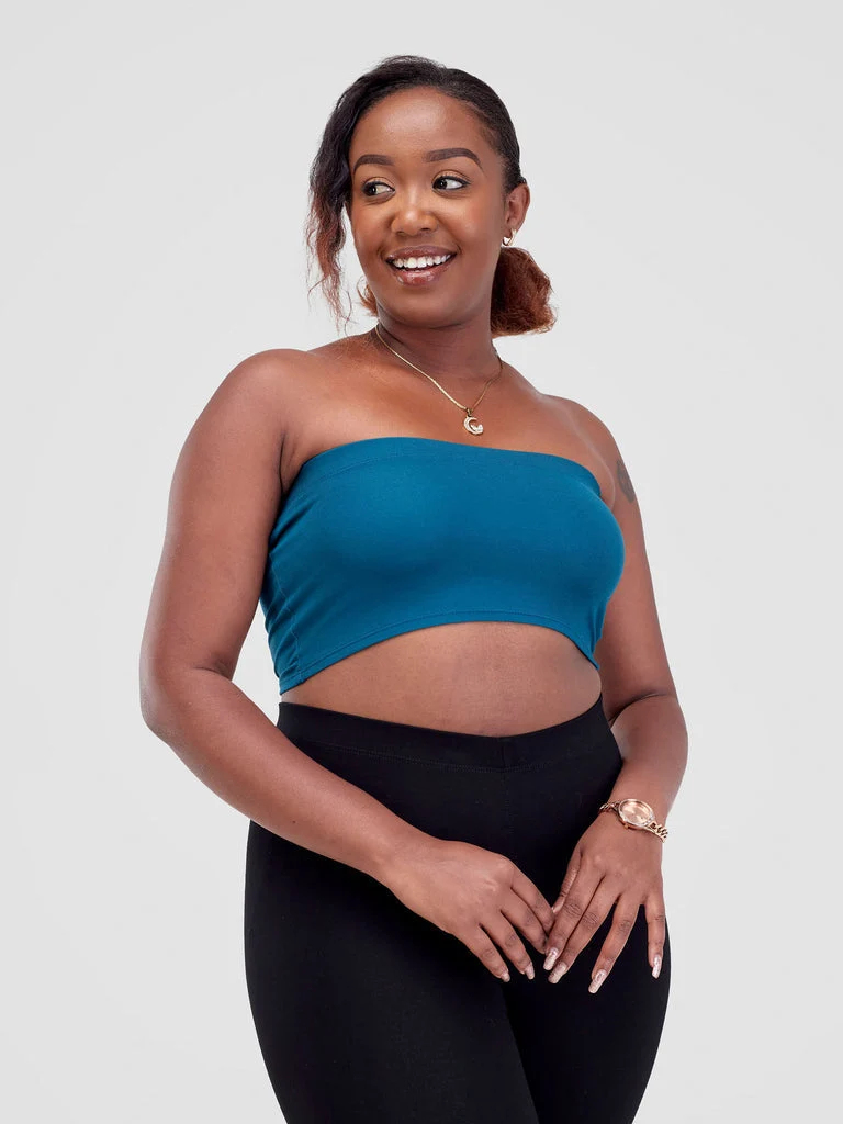 Zoya Basic Jersey Bandeau - Deep Teal