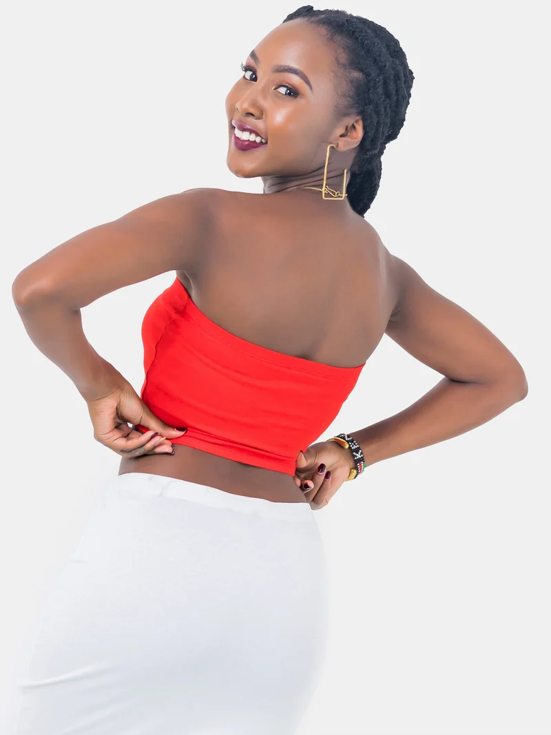 Zoya Basic Jersey Bandeau - Red