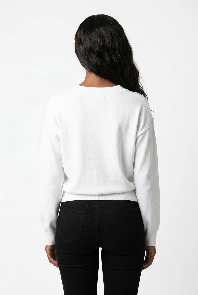 Stylish Sisters Knit Cardigan - White