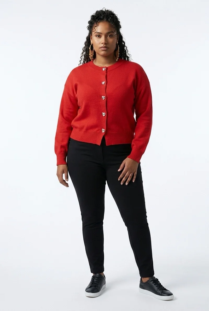 Stylish Sisters Knit Cardigan - Red
