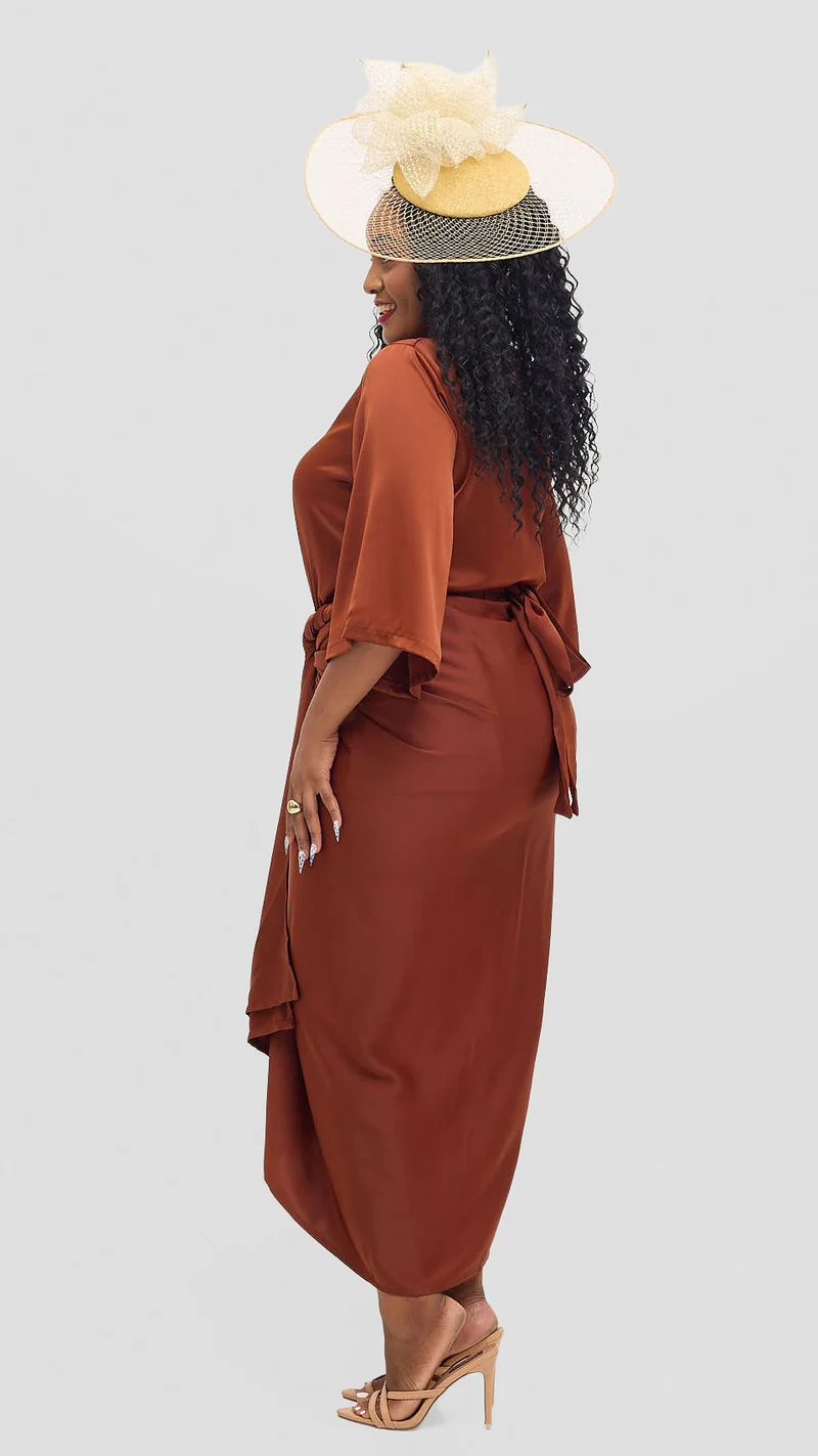 Shona Buba Skirt Set - Brown