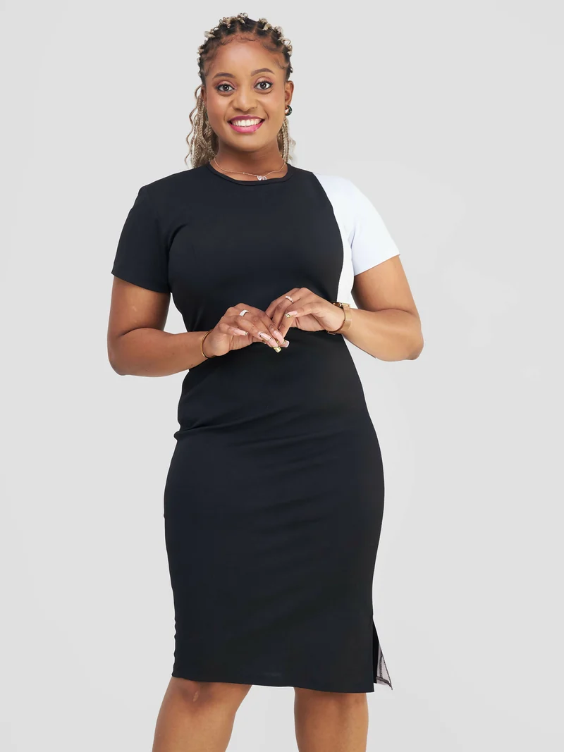 Maryanne Dress - Black / White