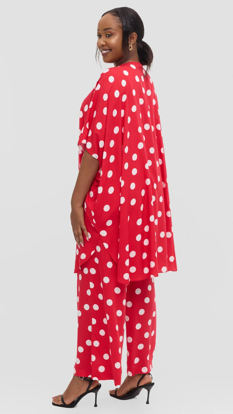 Vivo Samira Pants in Rayon - Red / White Polka Dot