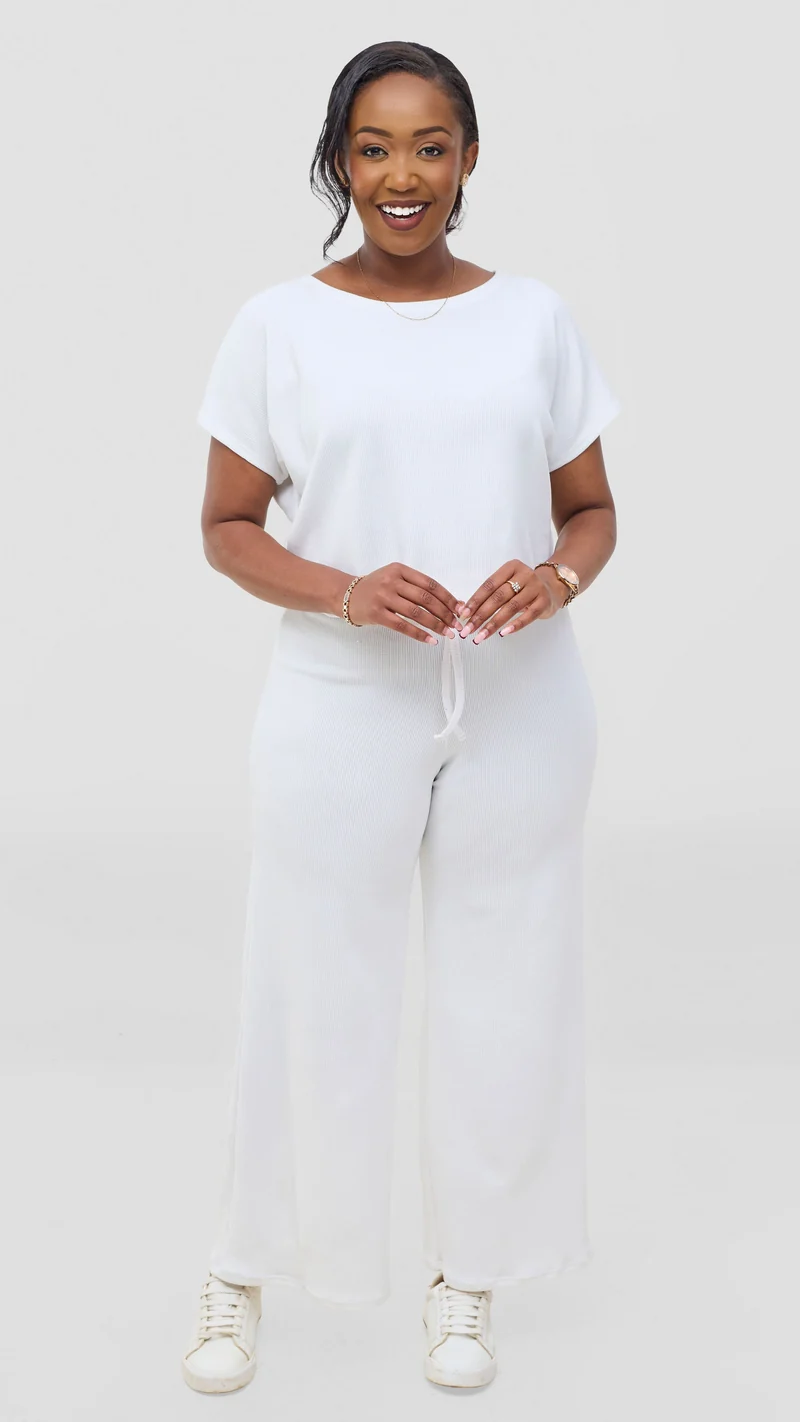 Vivo Safa Straight Leg Pants - White