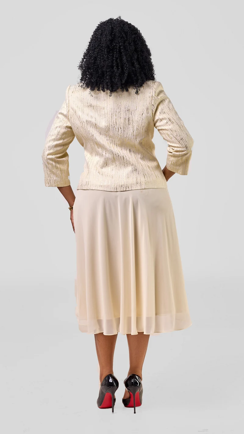 The Sarai Flowing Suit Set - Gold