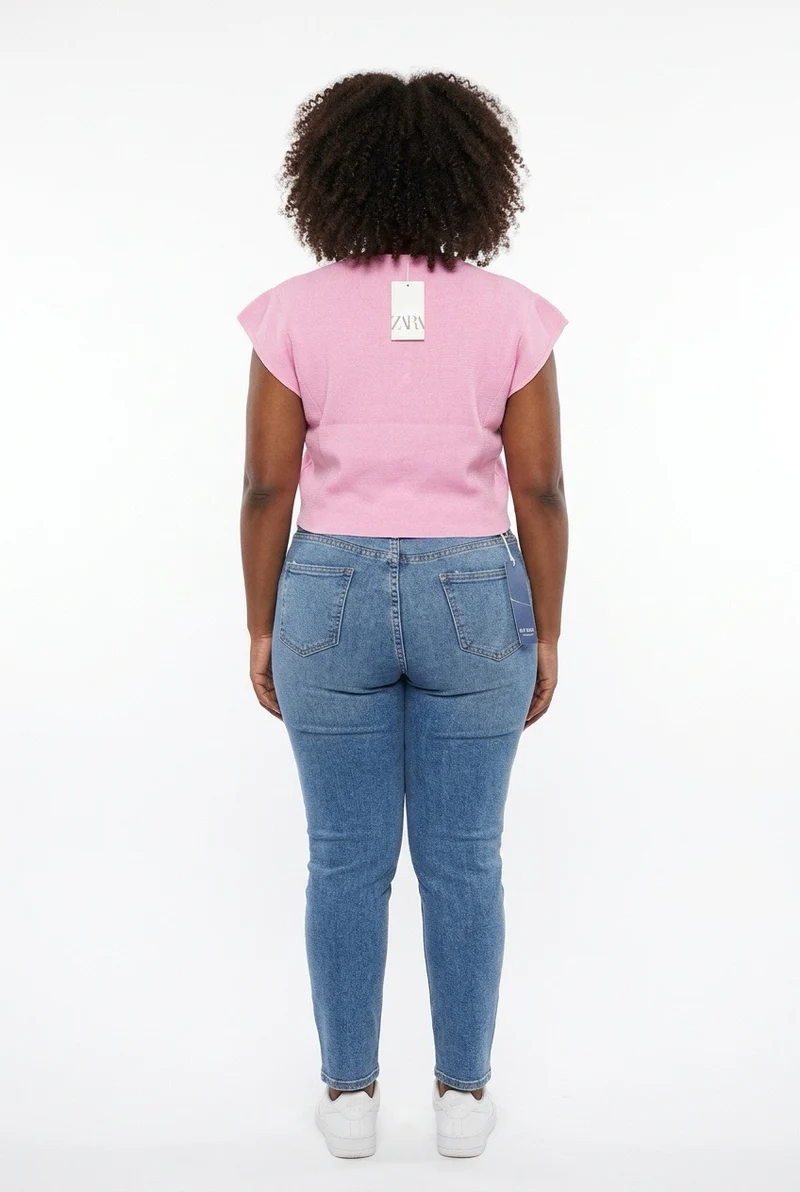 Stylish Sisters Short-sleeved Cardigan-style Blouse - Pink