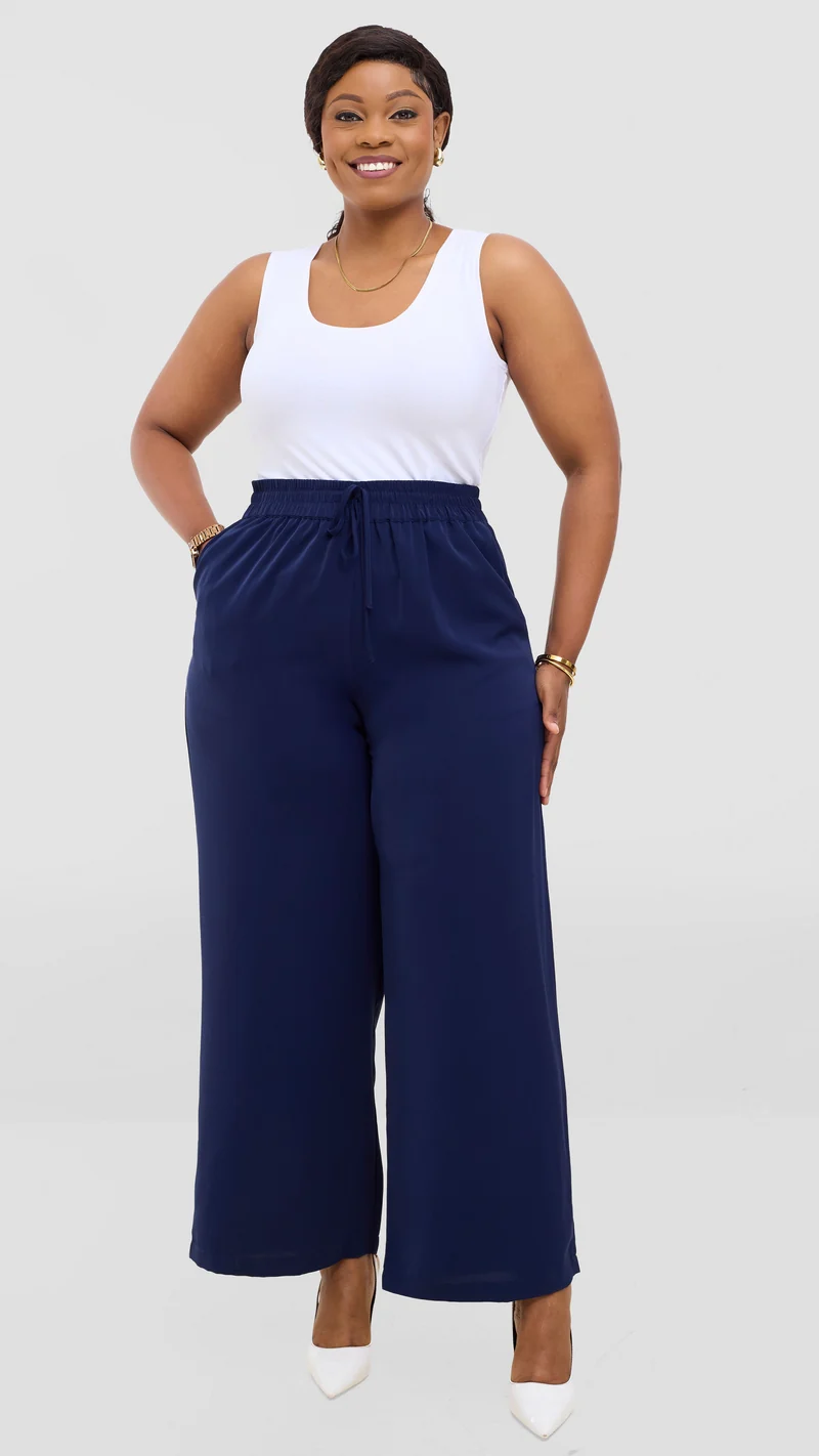 Vivo Wastani Drawstring Pants - Navy