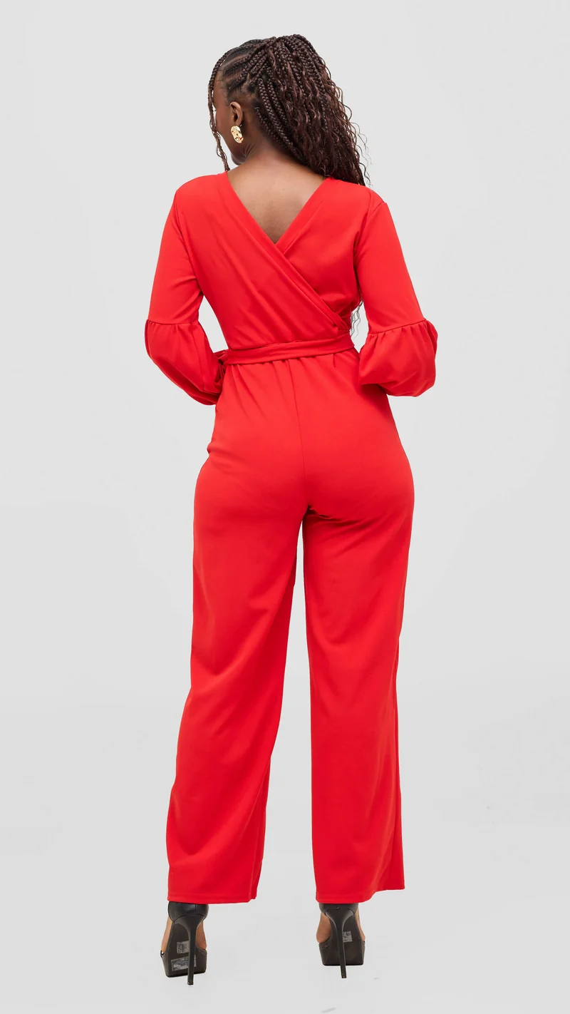 Stylish Sisters Curvy Plus Size Joya Jumpsuit - Red