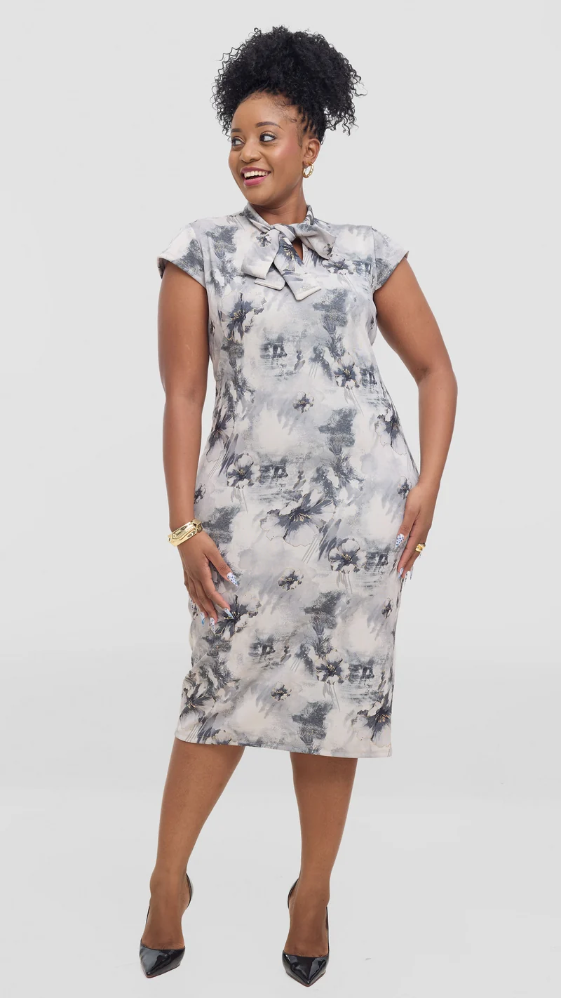 Lizola Celia Bodycon Dress - Beige