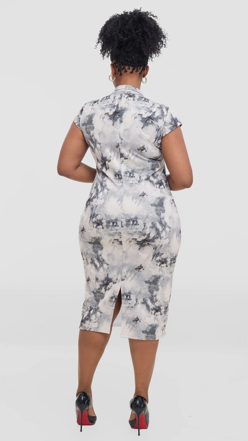Lizola Celia Bodycon Dress - Beige