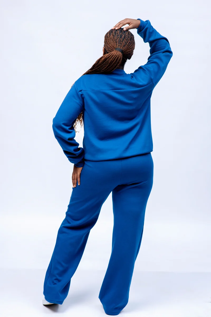 Navaa Collection 2-Piece Set, Sweatshirt and Pants - Blue (Breastfeeding-friendly)