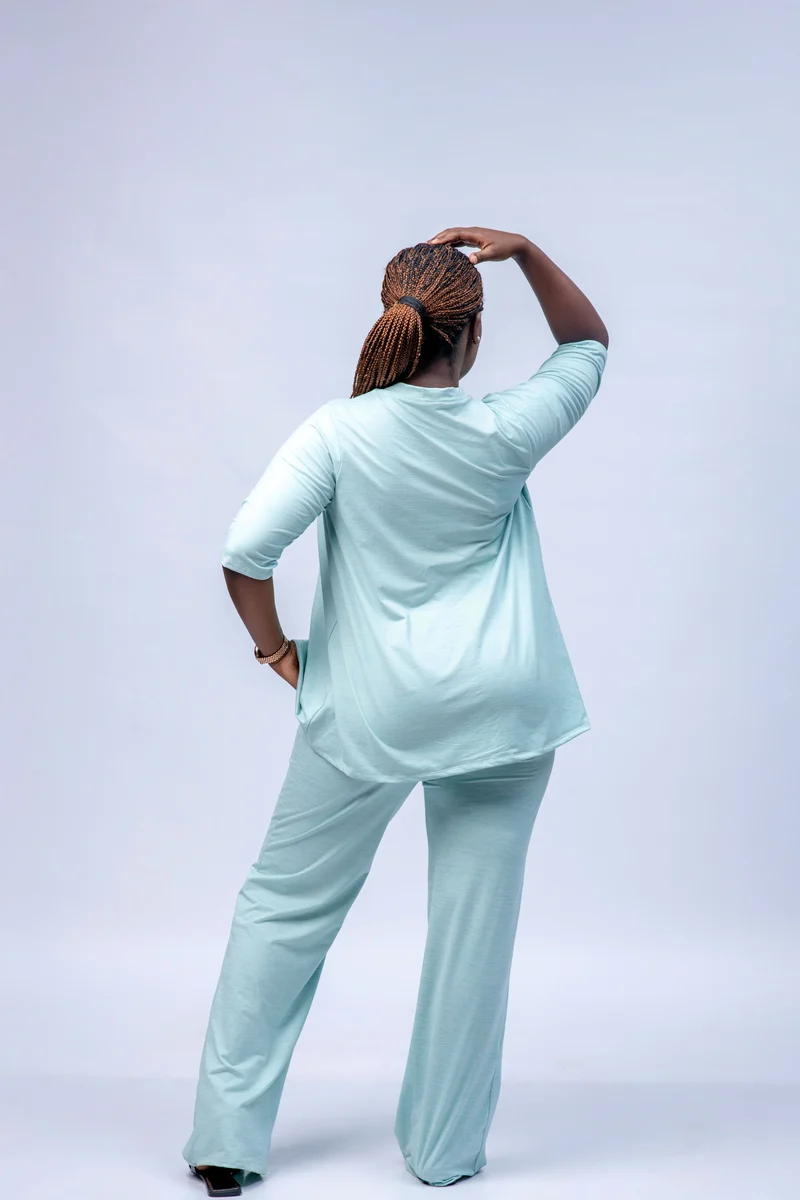 Navaa Collection Warm & Cosy 2-Piece Set - Mint Green (Breastfeeding-friendly)